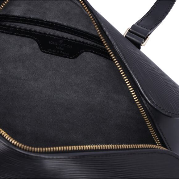 Louis Vuitton Soufflot Epi Handbag M52222 Black Leather LV logo Engraved - Picture 7 of 9